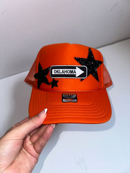 go pokes patch trucker hat