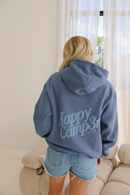 blue happy camper hoodie