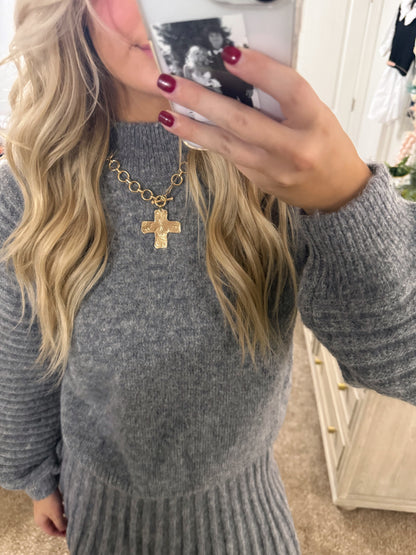 bold cross necklace