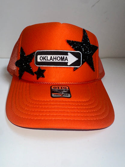 go pokes patch trucker hat