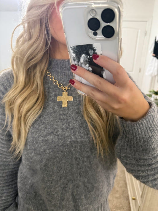 bold cross necklace