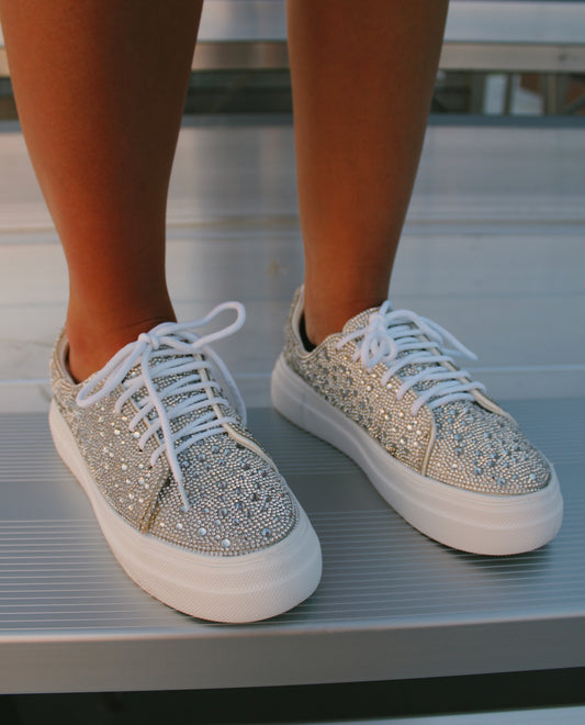glitter tennis shoes