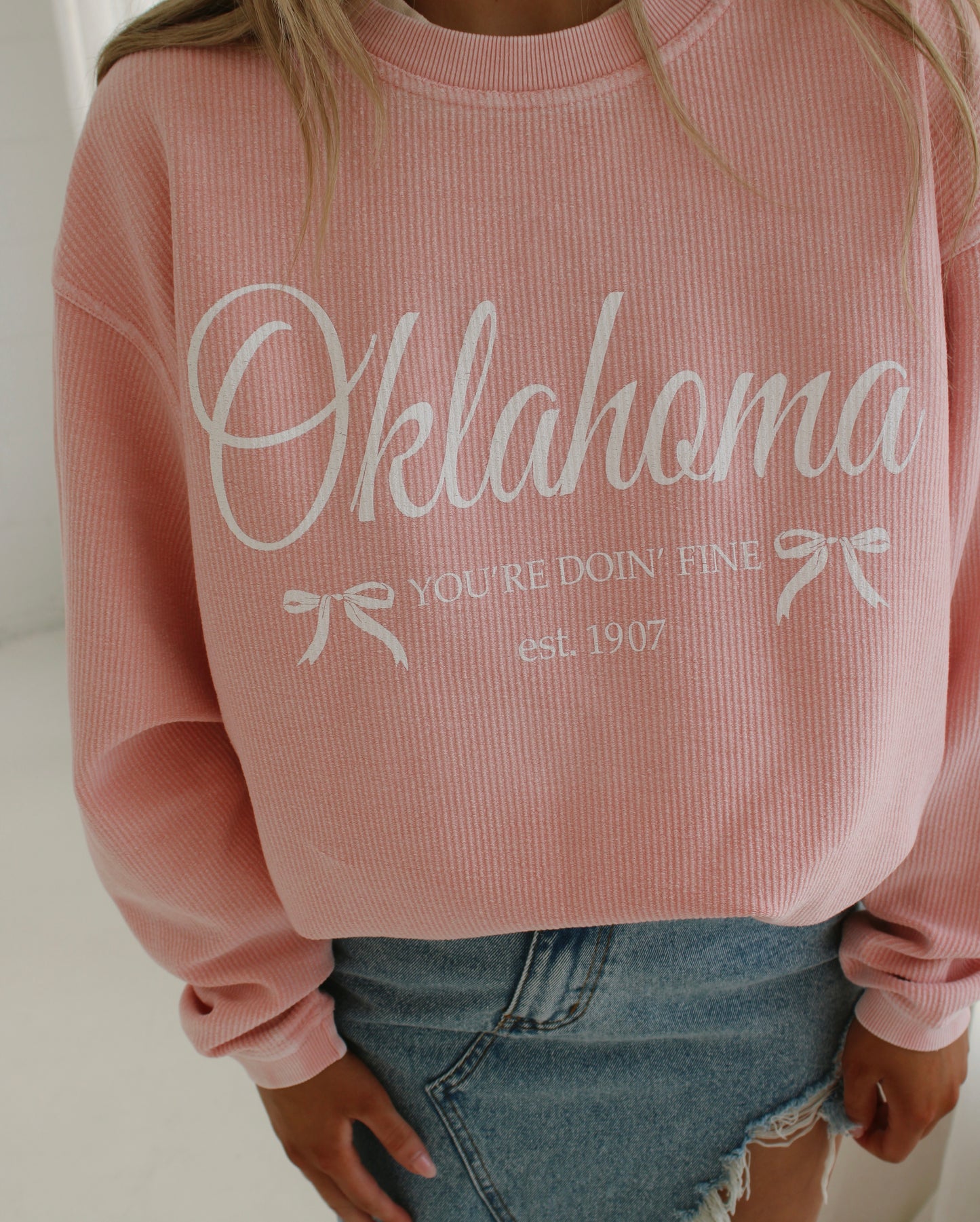 pink oklahoma sweatshirt