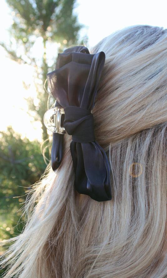 rory bow clip- black