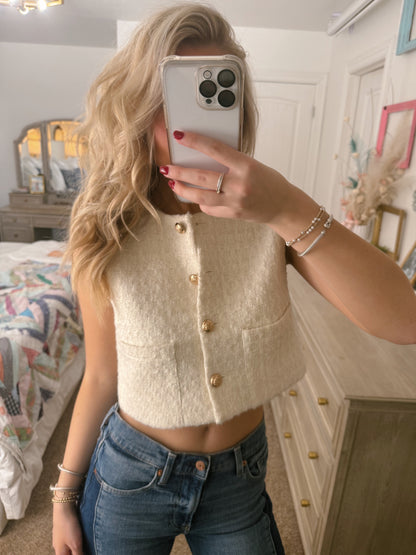 truly tweed top