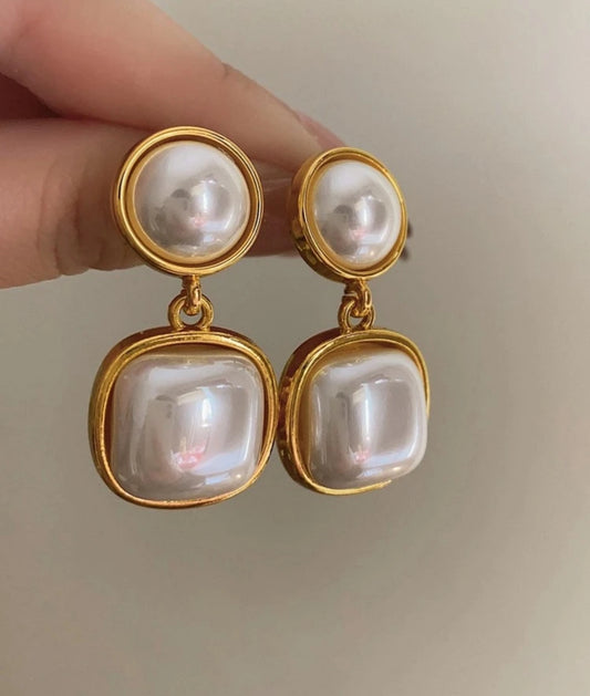 pearl drop earrings