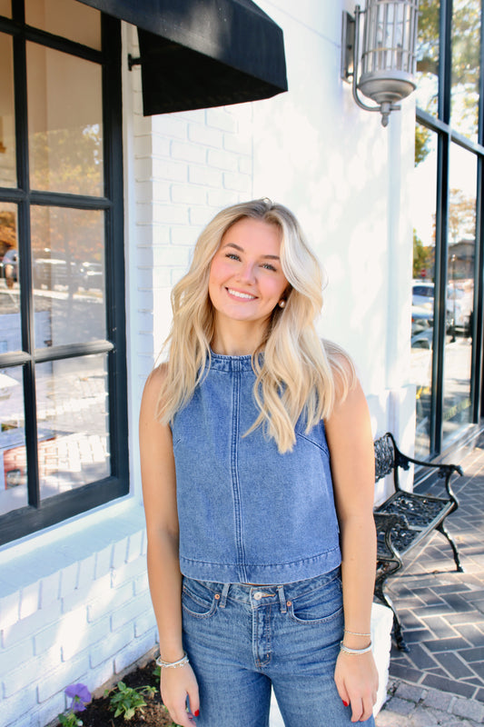 madeline denim top