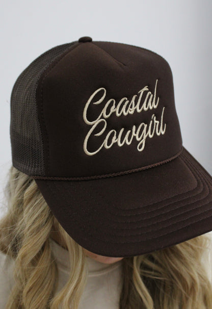 Coastal cowgirl trucker hat