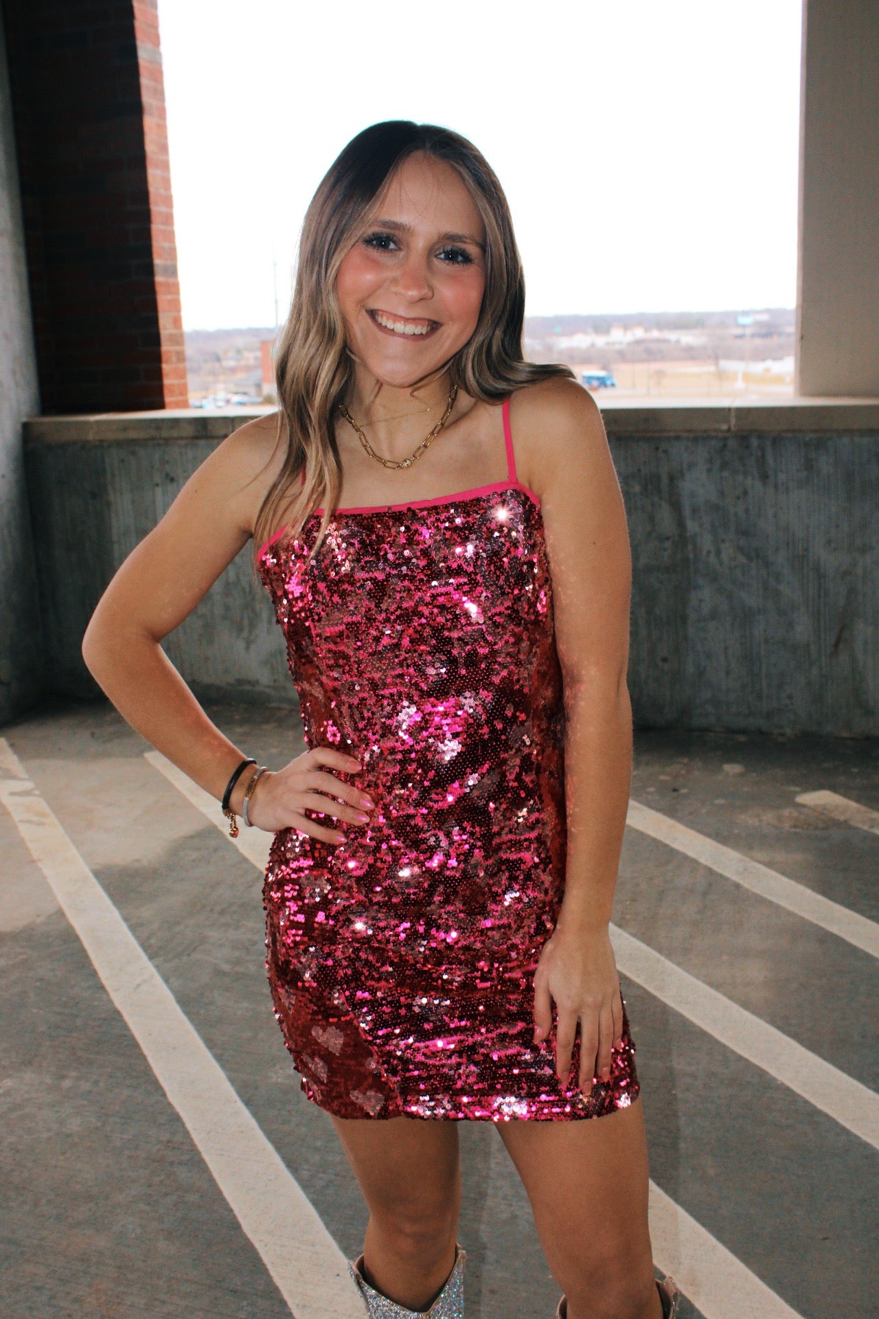 Heart hotsell sequin dress