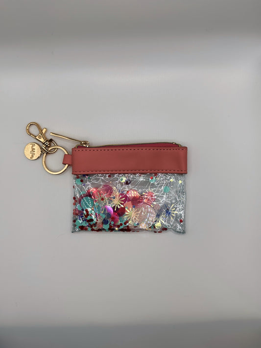 packed party glitter keychain wallet