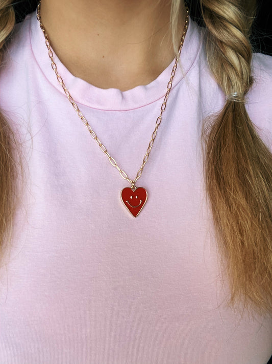 love me heart shaped necklace