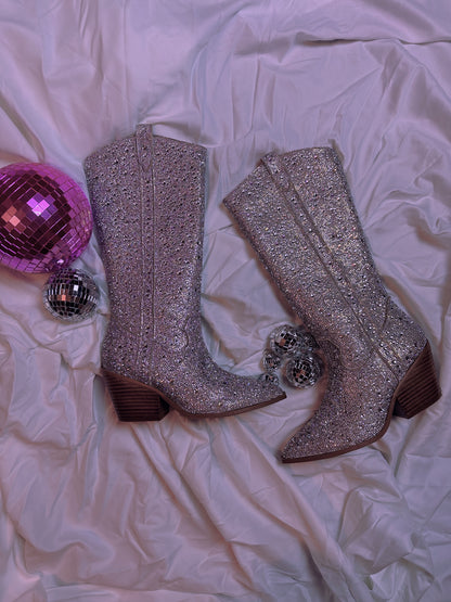 can’t get enough glitter boots
