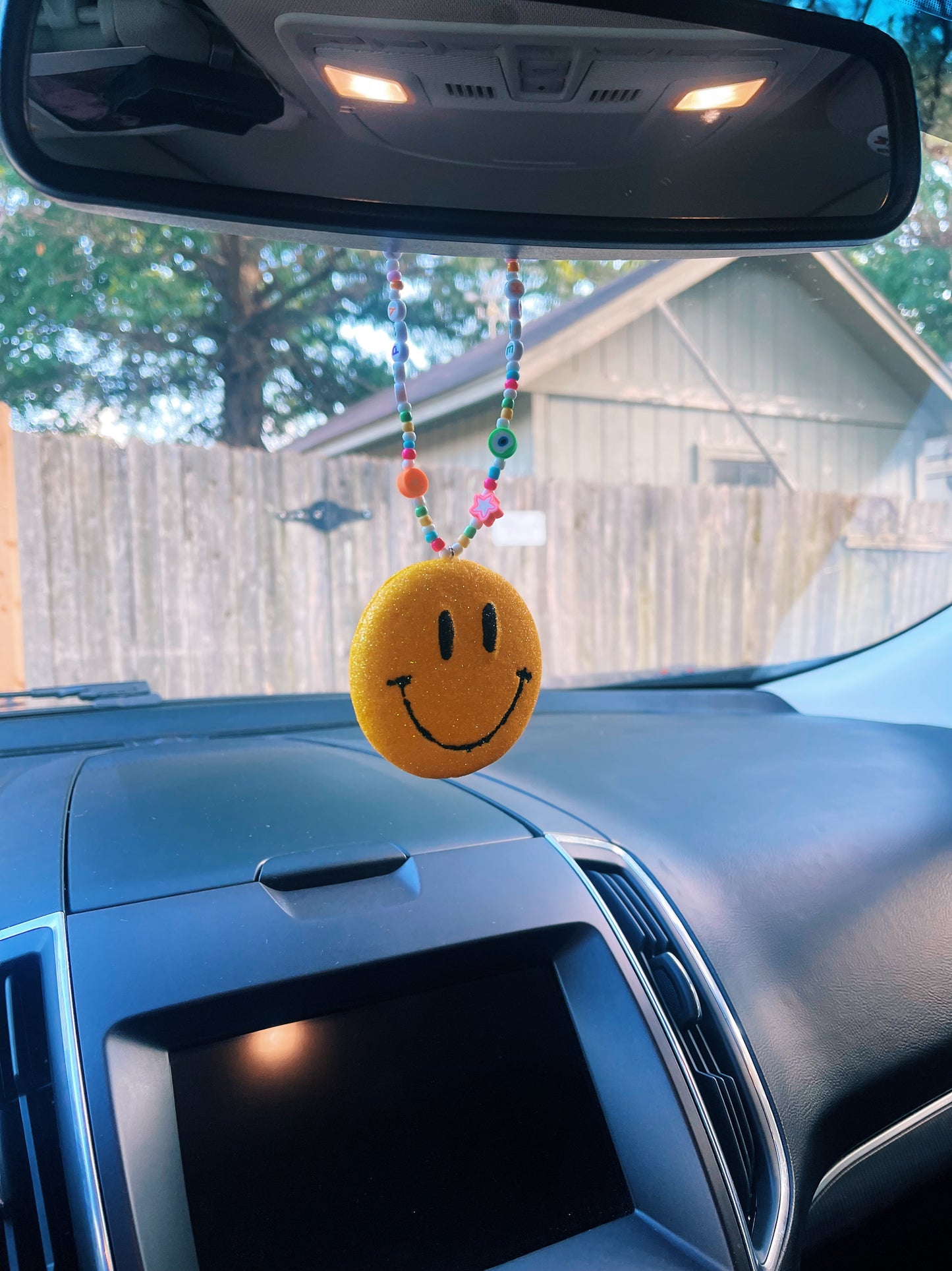 happy to be here car charm