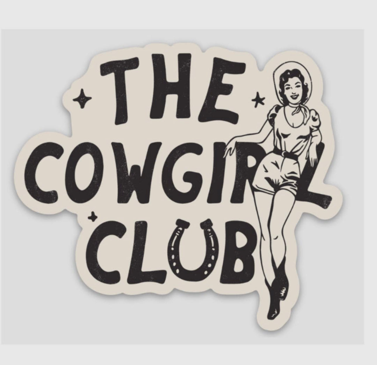 cowgirl club sticker