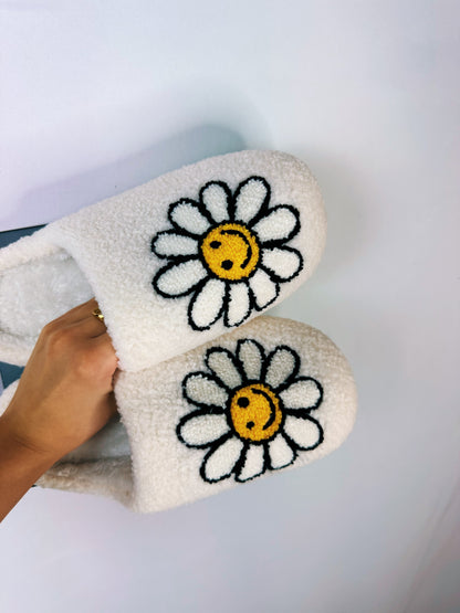 smiley flower slippers