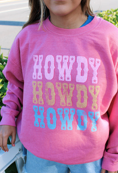 pink howdy crewneck