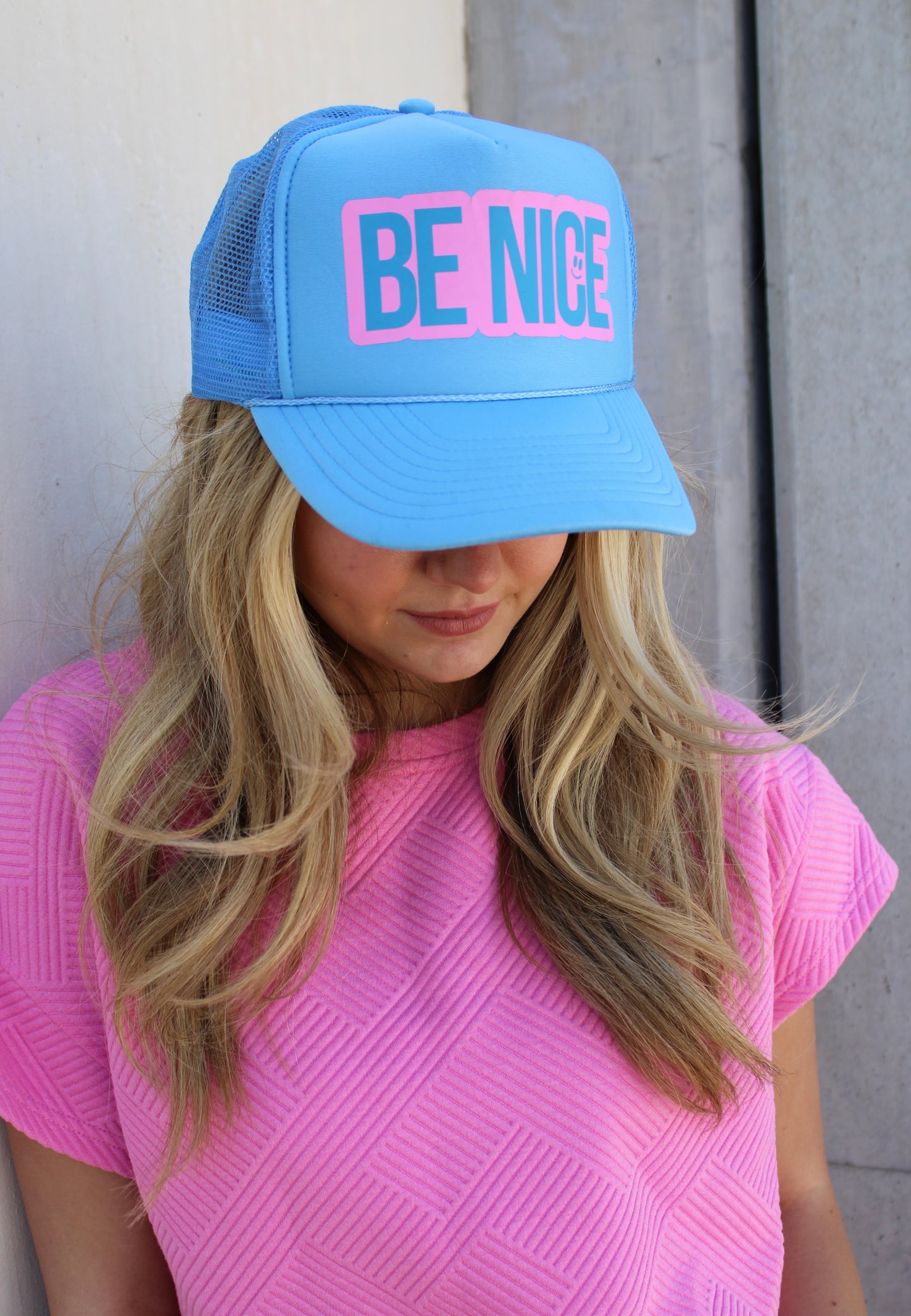 be nice trucker hat